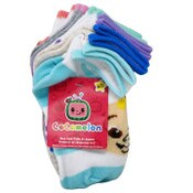 Wholesale - 6pk 2T-4T COCOMELON FEELING ACTIVE QTR SOCKS, UPC: 193159289577